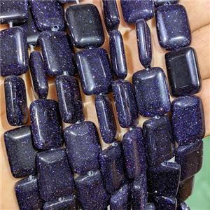 Blue Sandstone Rectangle Beads, approx 13-18mm