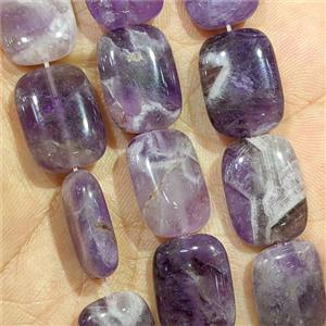 Purple Amethyst Rectangle Beads, approx 13-18mm
