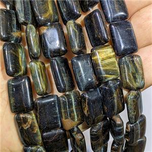 Blueyellow Tiger Eye Stone Rectangle Beads, approx 13-18mm