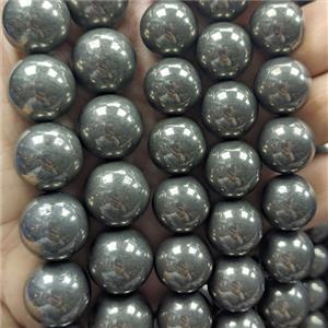 Natural Pyrite Beads Smooth Round, approx 18mm