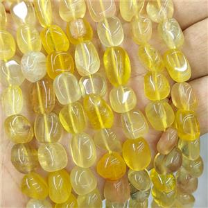 Yellow Fluorite Chips Beads Freeform, approx 9-12mm
