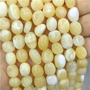 Yellow Honey Jade Chips Beads Freeform, approx 9-12mm
