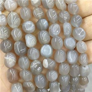 Gray Moonstone Chips Beads Freeform, approx 9-12mm