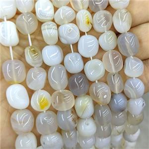 Natural White Agate Chips Beads Freeform, approx 9-12mm
