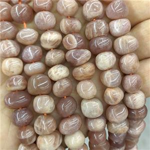 Natural Peach Sunstone Chips Beads Freeform, approx 9-12mm