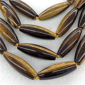 Natural Tiger Eye Stone Rice Beads, approx 14-40mm
