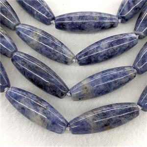 Natural Blue Sodalite Rice Beads, approx 14-40mm