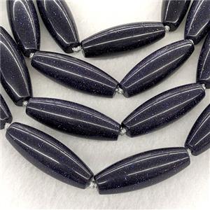 Blue Sandstone Rice Beads, approx 14-40mm
