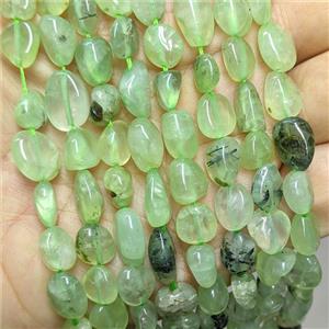 Natural Green Prehnite Chip Beads Freeform, approx 8-10mm