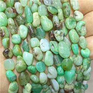 Natural Green Australian Chrysoprase Chip Beads Freeform, approx 8-10mm