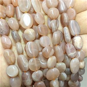 Natural Peach Sunstone Chip Beads Freeform, approx 8-10mm