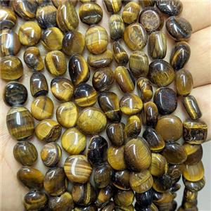 Natural Tiger Eye Stone Chip Beads Freeform, approx 8-10mm