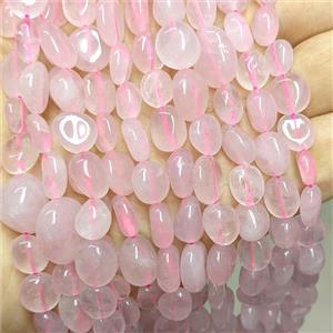 Natural Pink Rose Quartz Chip Beads Freeform, approx 8-10mm