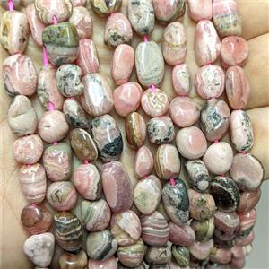 Natural Pink Rhodochrosite Chip Beads Freeform, approx 8-10mm