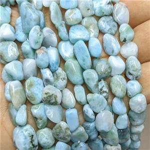 Natural Blue Larimar Chip Beads Freeform, approx 6-8mm
