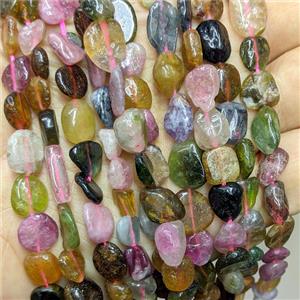Natural Tourmaline Chip Beads Freeform Multicolor, approx 8-10mm