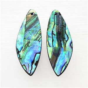 Abalone Shell Teardrop Pendant, approx 12-40mm
