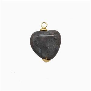 Indian Agate Heart Pendant, approx 10mm