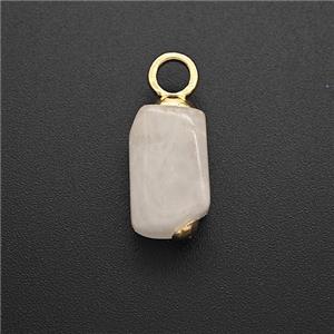 Pink Rose Quartz Stick Pendant, approx 7-12mm