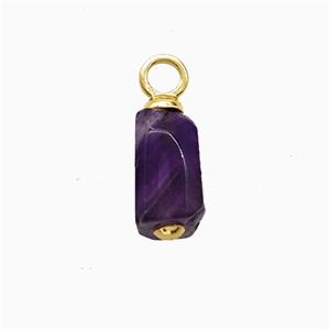 Purple Amethyst Stick Pendant, approx 7-12mm