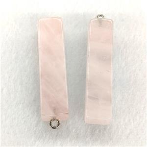 Natural Pink Rose Quartz Stick Pendant, approx 13-50mm