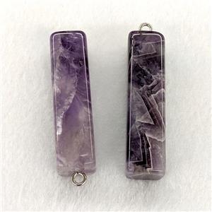 Natural Purple Amethyst Stick Pendant, approx 13-50mm