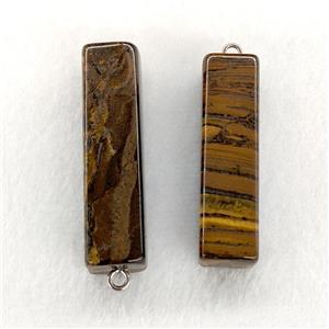 Natural Iron Tiger Eye Stone Stick Pendant, approx 13-50mm