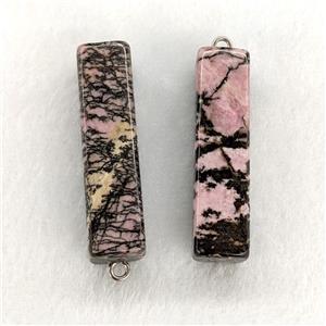 Natural Chinese Rhodonite Stick Pendant, approx 13-50mm