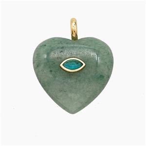 gemstone Pendant pave zircon, heart, approx 25mm