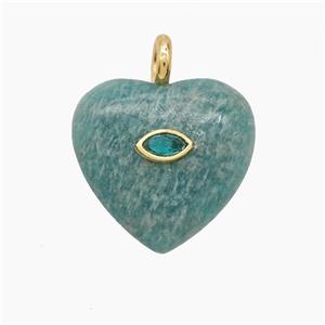 gemstone Pendant pave zircon, heart, approx 25mm
