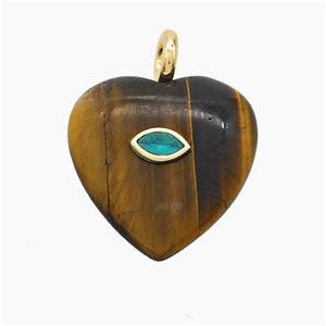 gemstone Pendant pave zircon, heart, approx 25mm