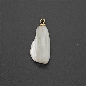 MOP Shell Pendant Freeform, approx 8-15mm
