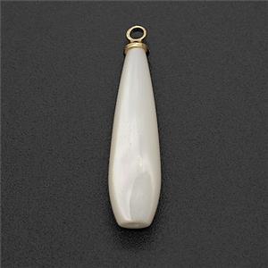 MOP Shell Teardrop Pendant, approx 5-20mm