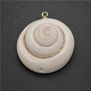 Sea Shell Spiral Pendant, approx 18-20mm