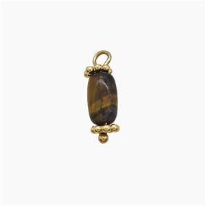 Tiger Eye Stone Rice Pendant, approx 4-9mm