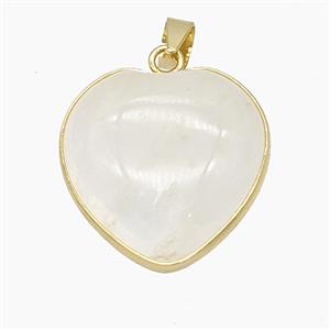 Gemstone Pendant, Gold Plated, approx 22mm