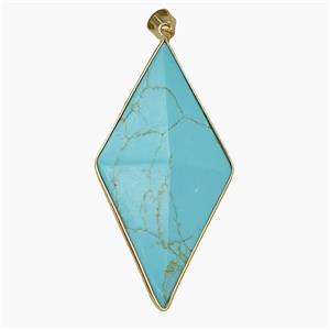 Gemstone Pendant, Platinum Plated, approx 26-50mm