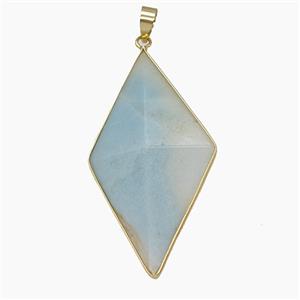 Gemstone Pendant, Platinum Plated, approx 26-50mm
