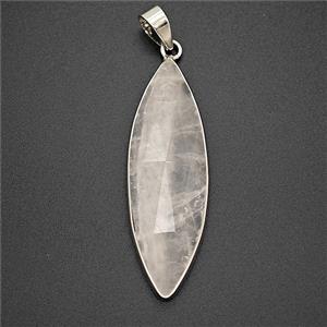 Gemstone Pendant, Platinum Plated, approx 13-40mm