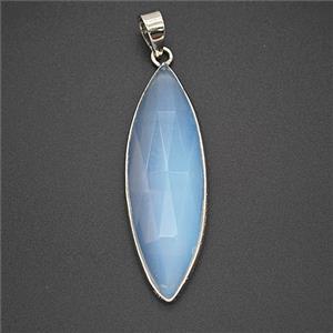 Gemstone Pendant, Platinum Plated, approx 13-40mm