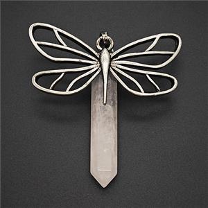 Gemstone Pendant, Antique Silver Plated, approx 6-34mm, 20-40mm