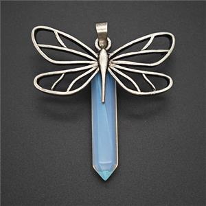 Gemstone Pendant, Antique Silver Plated, approx 6-34mm, 20-40mm