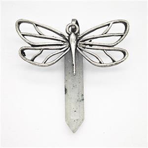 Gemstone Pendant, Antique Silver Plated, approx 6-34mm, 20-40mm