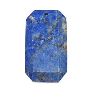 Natural Blue Lapis Lazuli Rectangle Pendant Faceted, approx 20-35mm