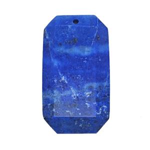Natural Blue Lapis Lazuli Rectangle Pendant Faceted, approx 20-35mm