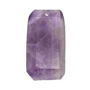 Natural Purple Amethyst Rectangle Pendant Faceted, approx 20-35mm