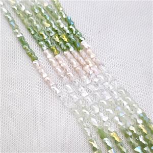 Crystal Glass Beads Bowknot Mixed Color, approx 4-7mm