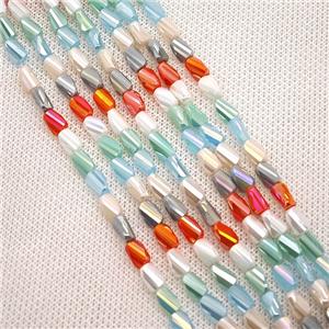 Crystal Glass Bead, faceted, approx 4-7mm