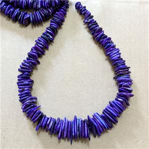 Magnesite Turquoise Beads Purple Dye Graduated Freeform, approx 10-25mm