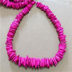 Magnesite Turquoise Beads Orange Hotpink Graduated Freeform, approx 10-25mm